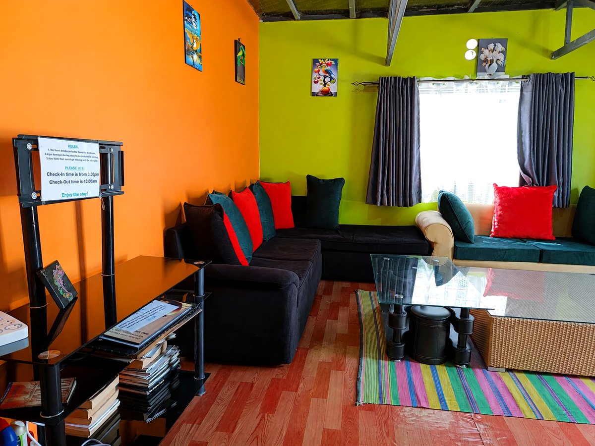 The Loita Main House Lounge, a shared common space at Nguruman Waterfront Resort